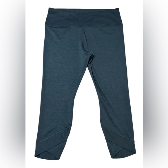 Nike Yoga Tights Womens Plus 2X Dri FIT High Rise 7/8 Length Wrap Valerian Blue. - Picture 3 of 10